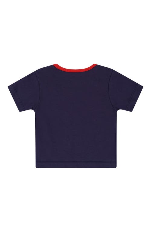 Lilly + Sid Organic Cotton Car Print Top And Romper Set In Multi
