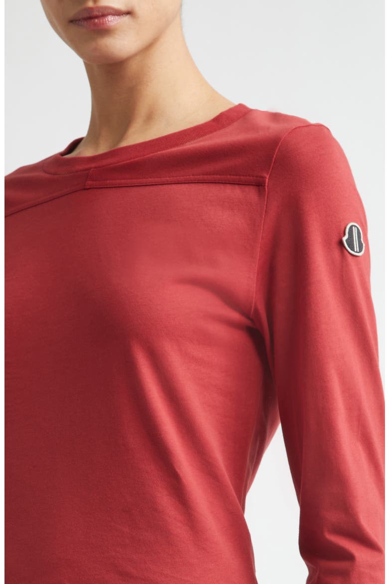 x Rick Owens Girder Long Sleeve Yoke T-Shirt, Alternate, color, RED