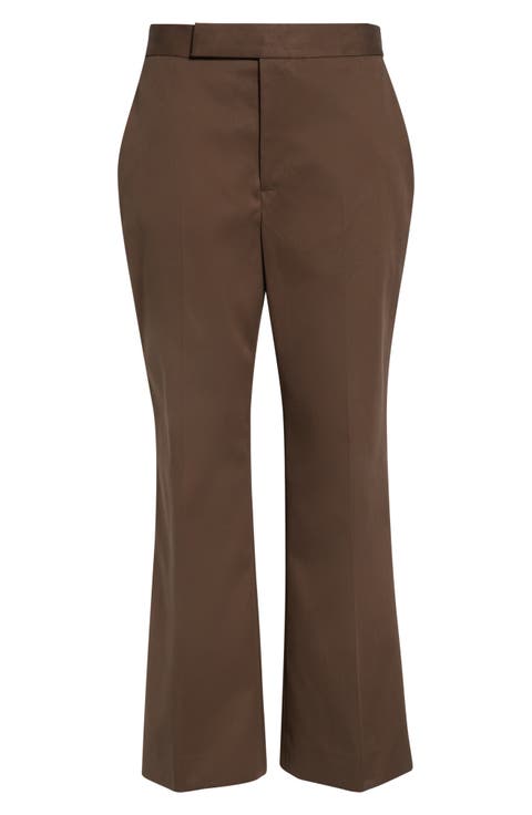 Sullivan Creased Flared Cotton Twill Pants
