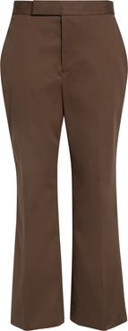 PARTOW Sullivan Creased Flared Cotton Twill Pants