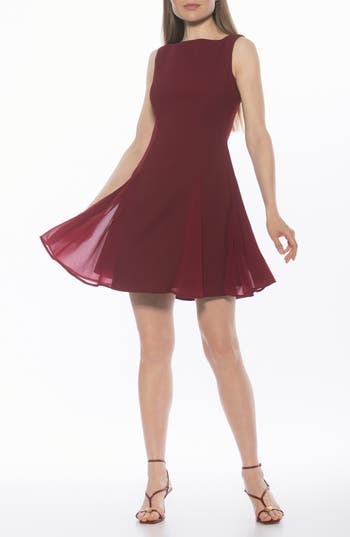 Alexia Admor Dianis Fit And Flare Minidress In Red