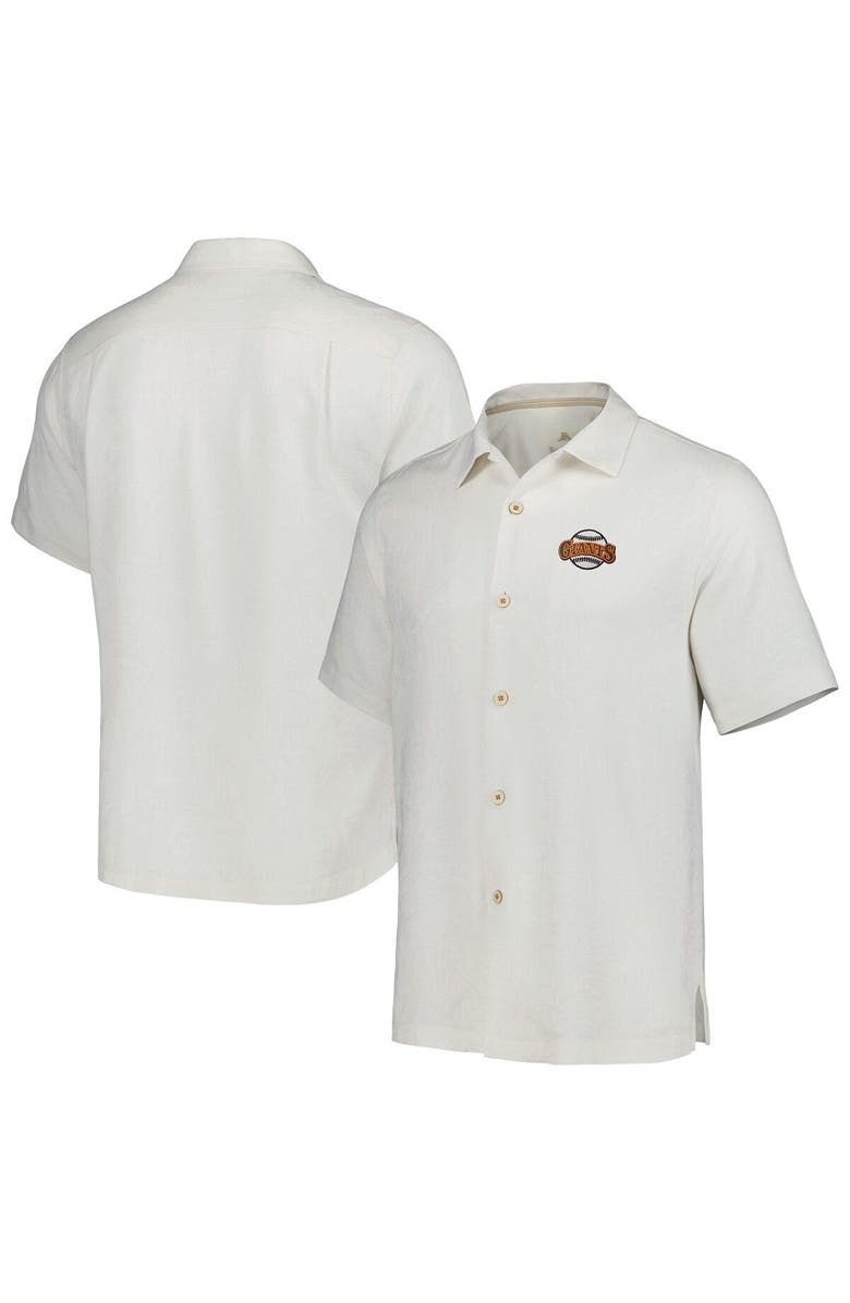 Tommy Bahama Men's Tommy Bahama White San Francisco Giants Sport Tropic Isles Camp Button-Up Shirt, Main, color, 