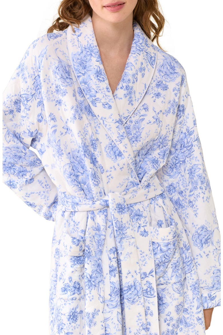 Floral Ballet Wrap Robe, Alternate, color, WHITE/BLUE FLOWER