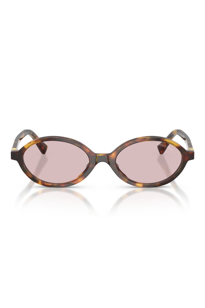 50mm Oval Sunglasses, Main, color, HONEY HAVANA / PINK