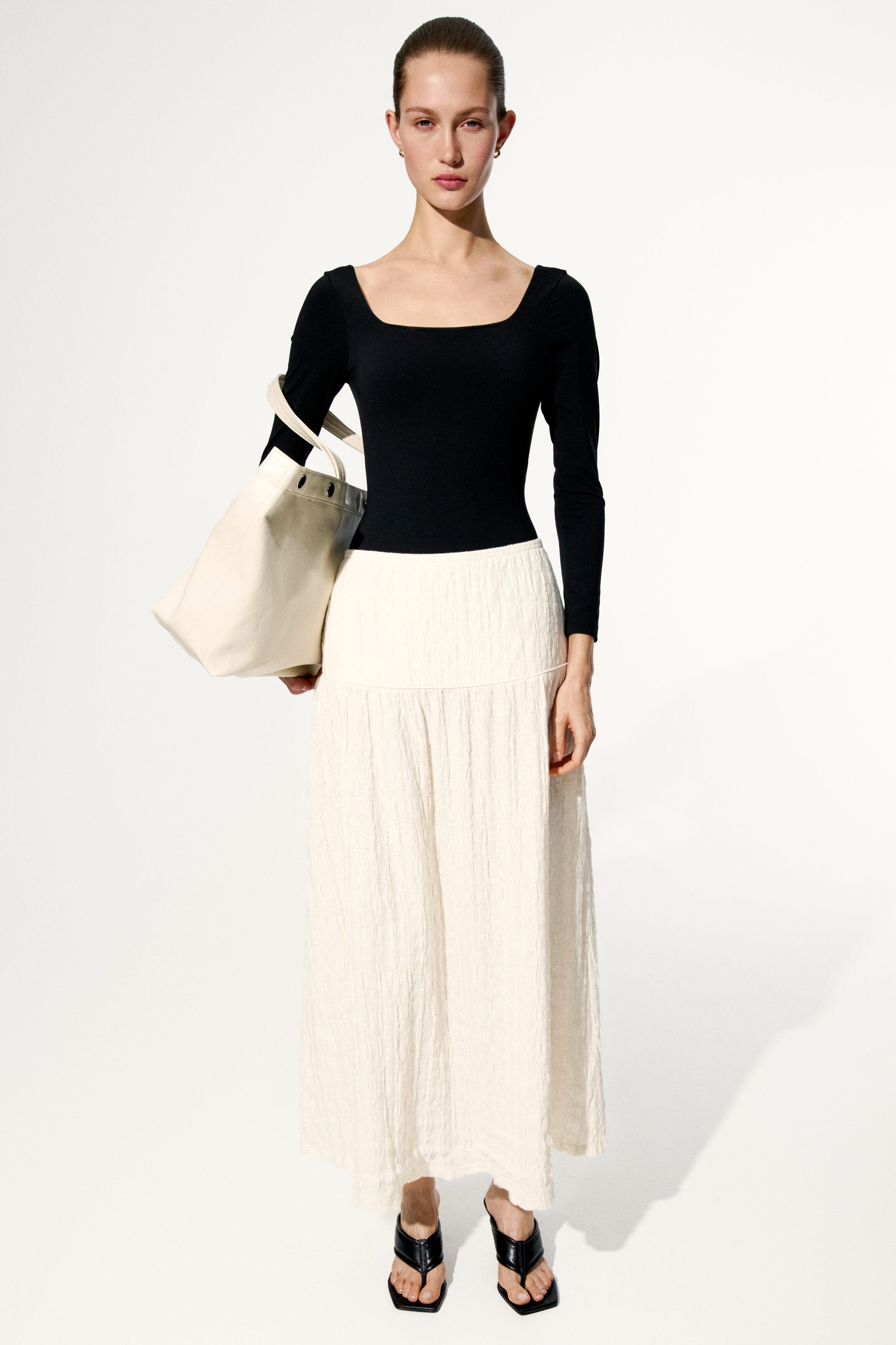 Textured jersey midi skirt - image 2