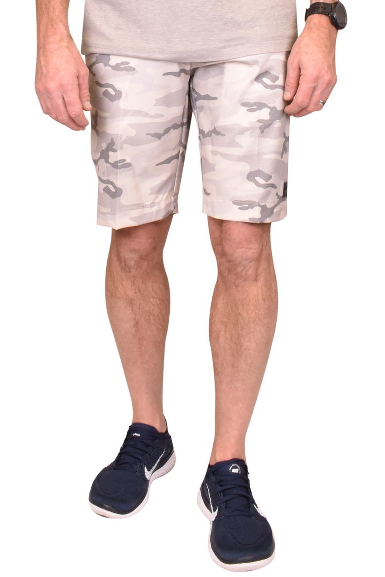 Camo Print Golf Shorts, Main, color, DESERT