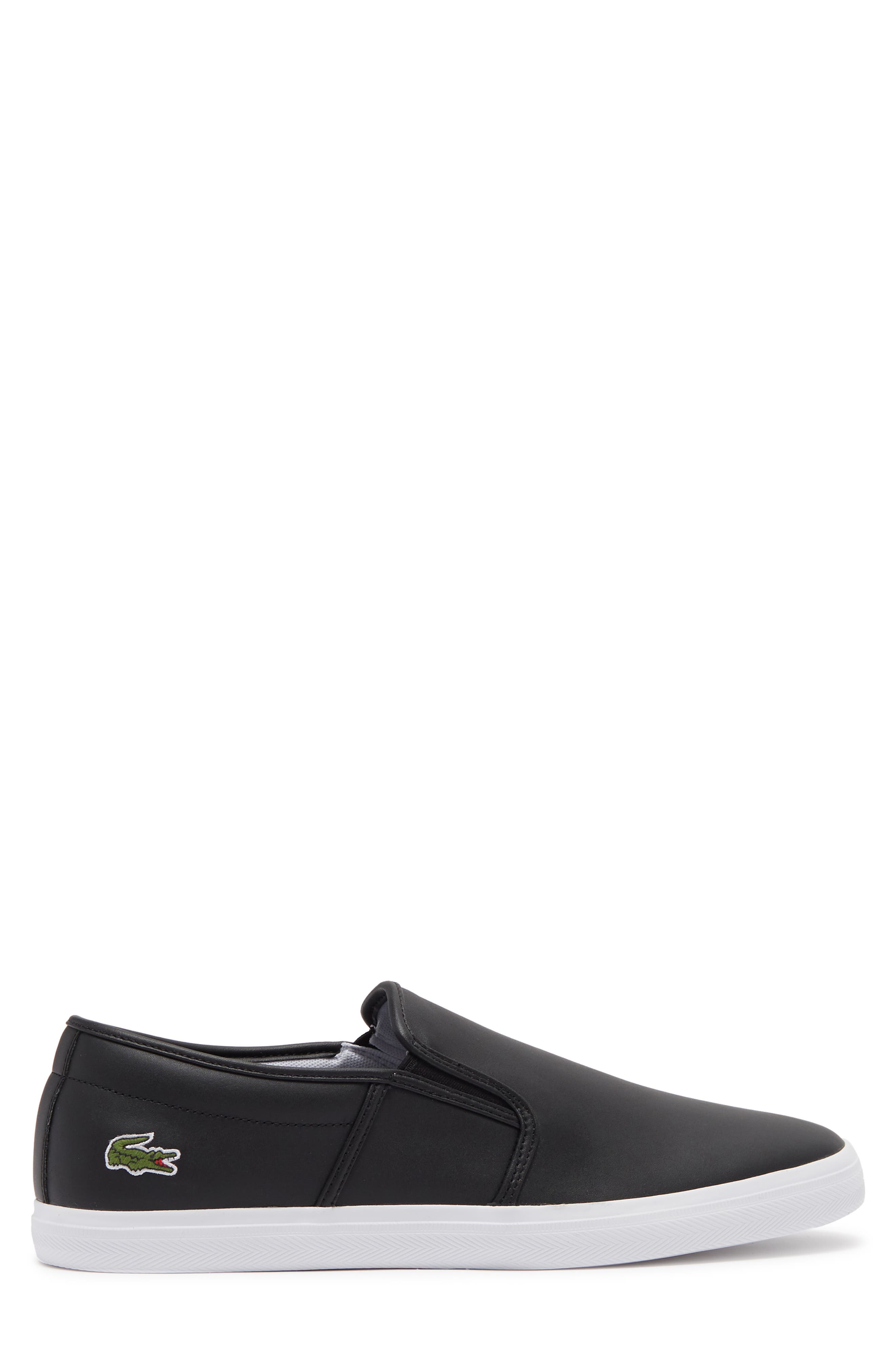 Lacoste Tatalya Leather Slip-On Sneaker, Alternate, color, Blk/ Wht