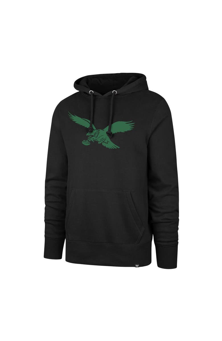 '47 Men's '47 Black Philadelphia Eagles Gridiron Classics Imprint Headline Pullover Hoodie, Alternate, color, 