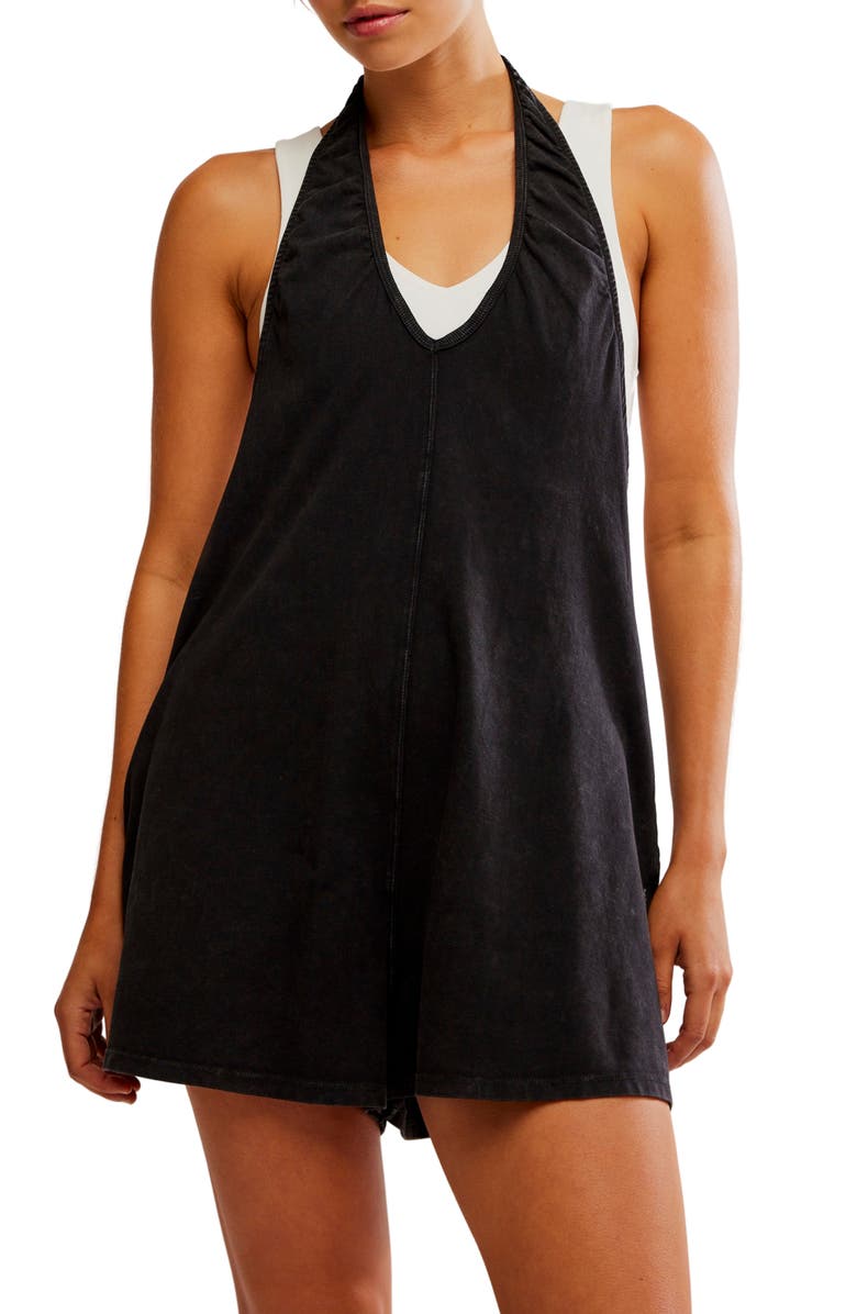 Free People FP Movement Hot Shot Halter Romper, Main, color, 