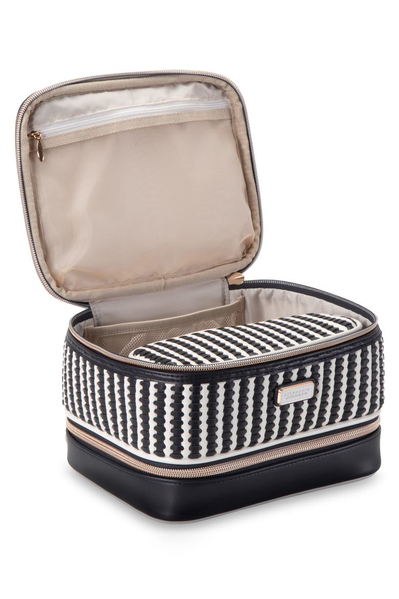 Jenny Train Case, Alternate, color, BLUE STRIPE