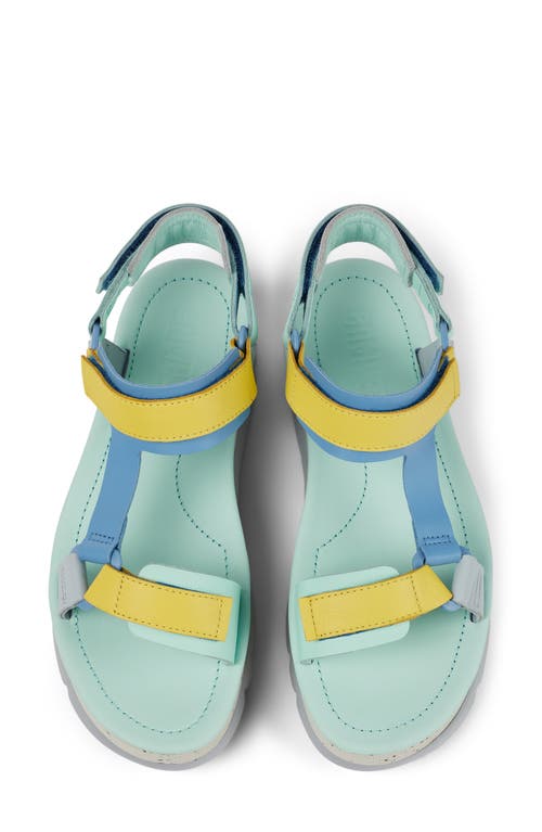 Camper Oruga Platform Sandal In Blue Multi