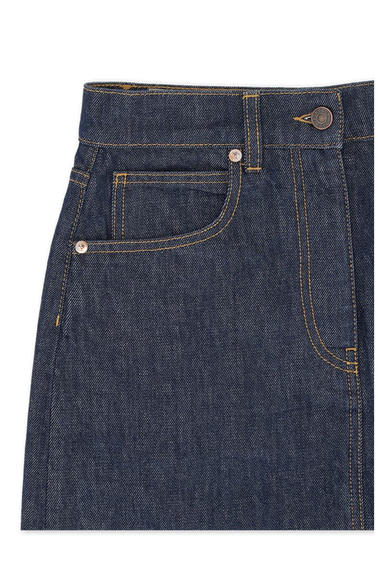Jorgy Indigo Rinse Denim Skirt, Alternate, color, BLUE