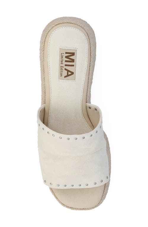 Mia Palmira Platform Wedge Sandal In Bone