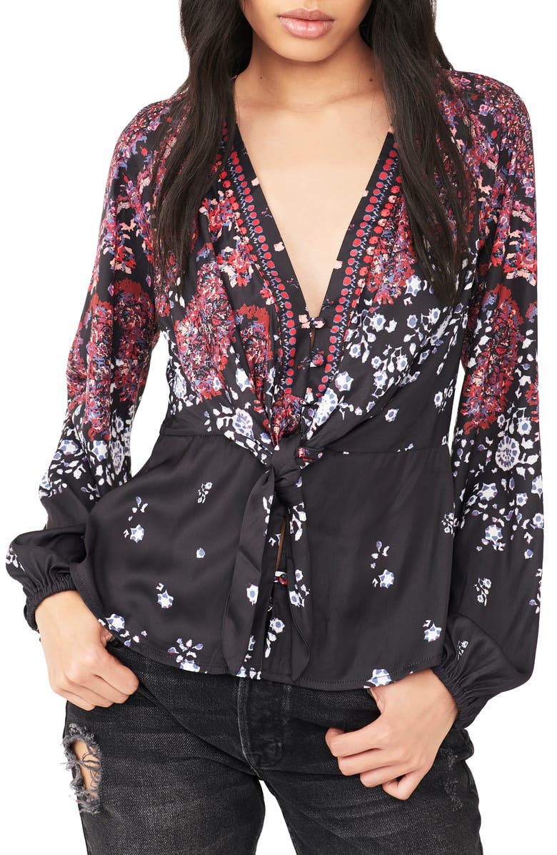 Free People Run Free Print Shirt, Main, color,