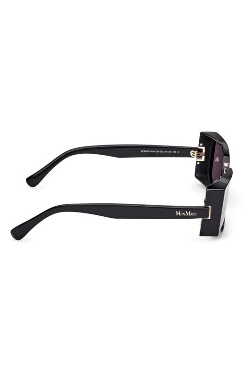 Max Mara Spark 54mm Rectangular Sunglasses In Black