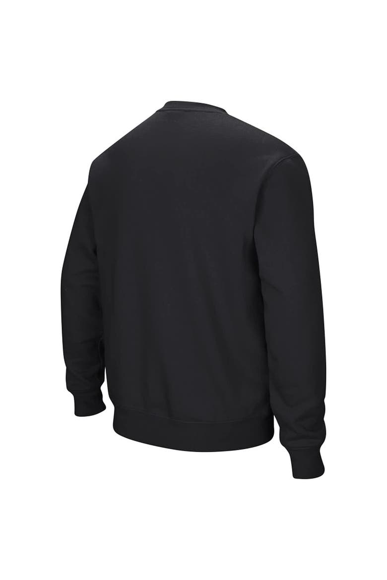 Men's Colosseum Black Princeton Tigers Arch & Logo Tackle Twill Pullover Sweatshirt, Alternate, color, Black