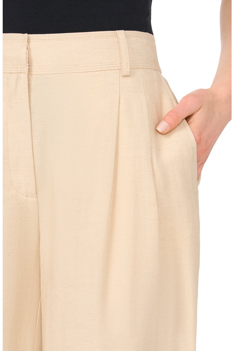 Pleated Wide Leg Pants, Alternate, color, BIRCH