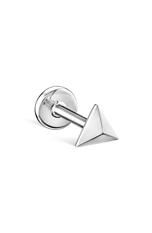 MARIA TASH MARIA TASH FACETED TRIANGLE SINGLE THREADED STUD EARRING 