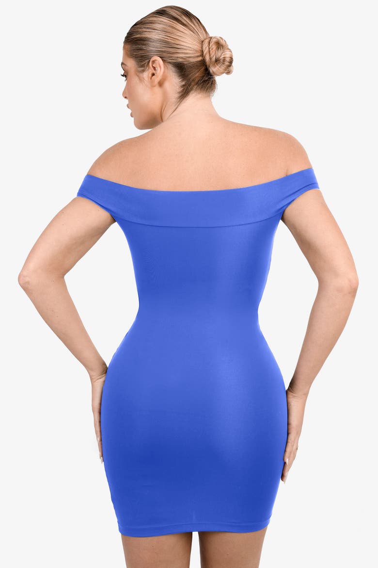 Shapewear Off-the-Shoulder Bodycon Mini Dress, Alternate, color, Royal Blue
