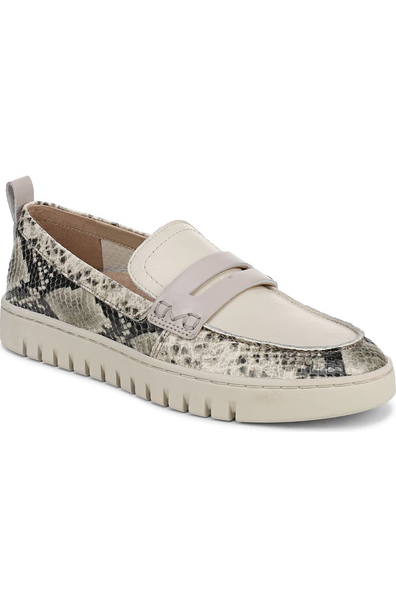 Vionic Uptown Hybrid Penny Loafer, Main, color, Cream Snake