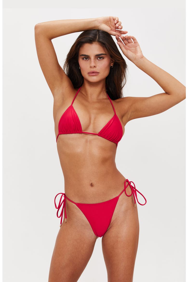 LE TRIANGLE SWIM TOP, Main, color, CHERRY