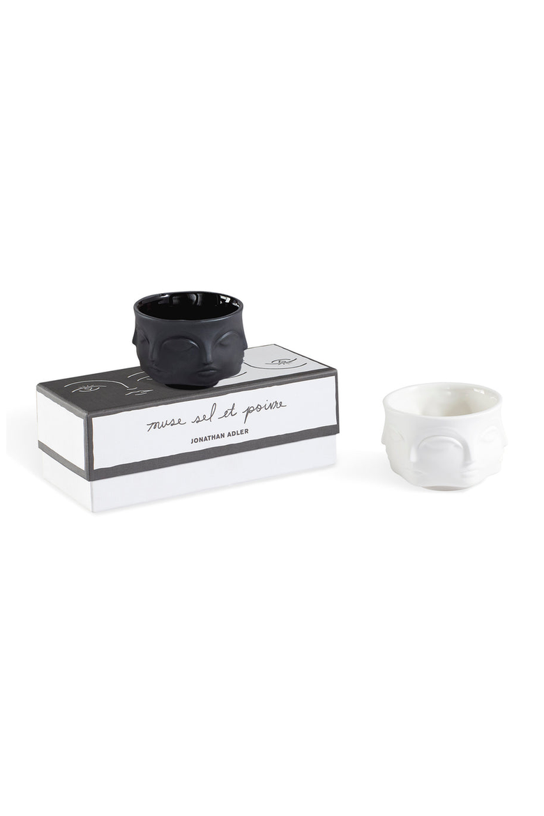 Muse Sel et Poivre Salt and Pepper Cellars, Alternate, color, Black / White