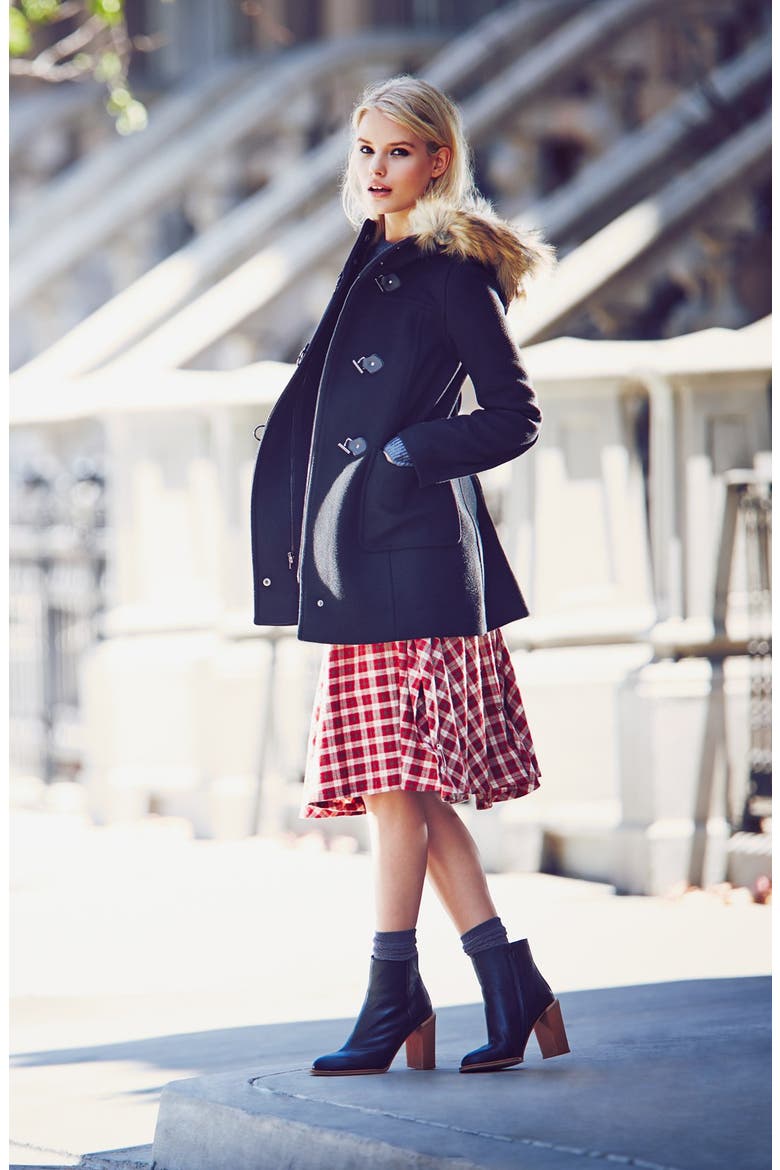 Flannel Skirt, Alternate, color, RED PLAID