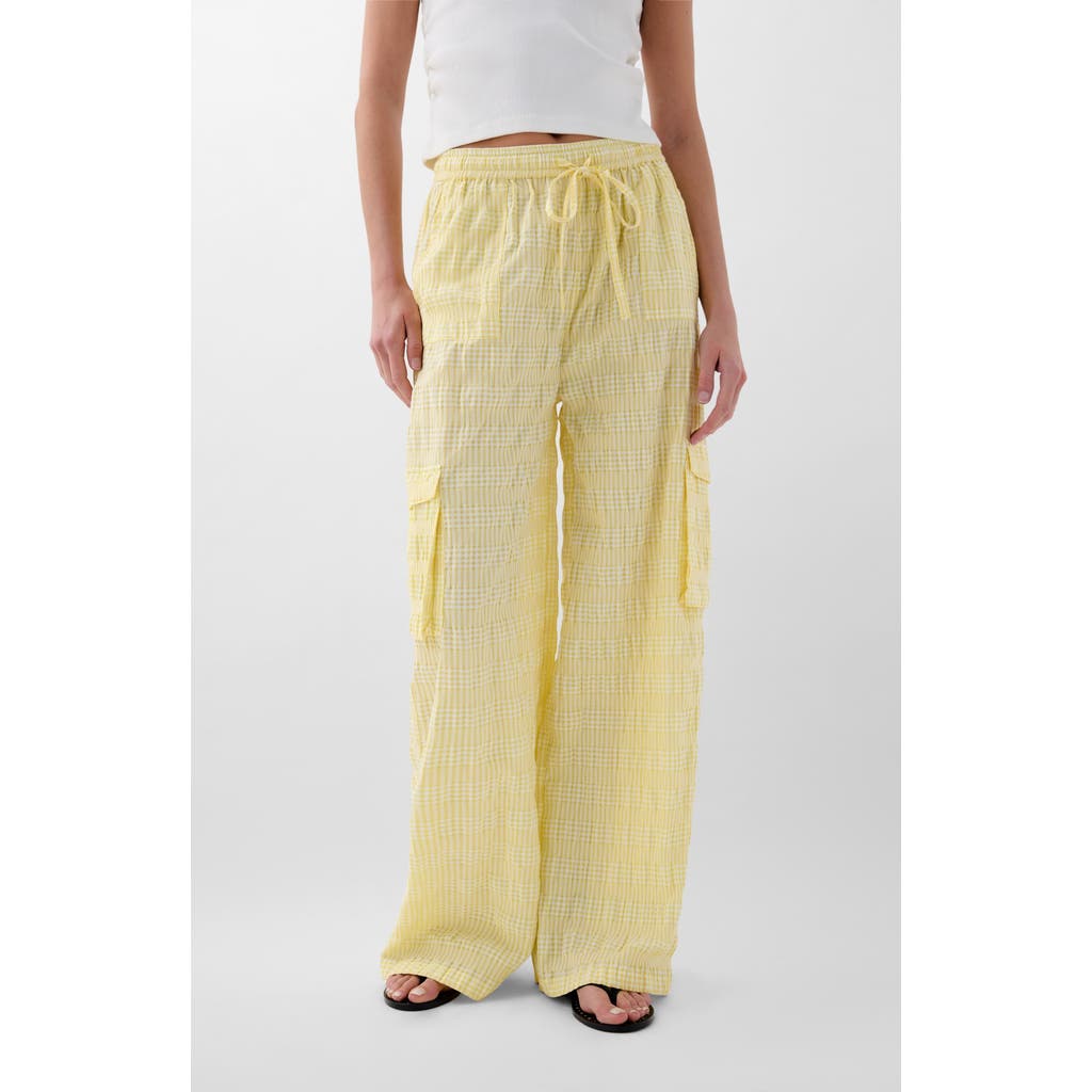 Scalpers Cop Check Pant In Yellow