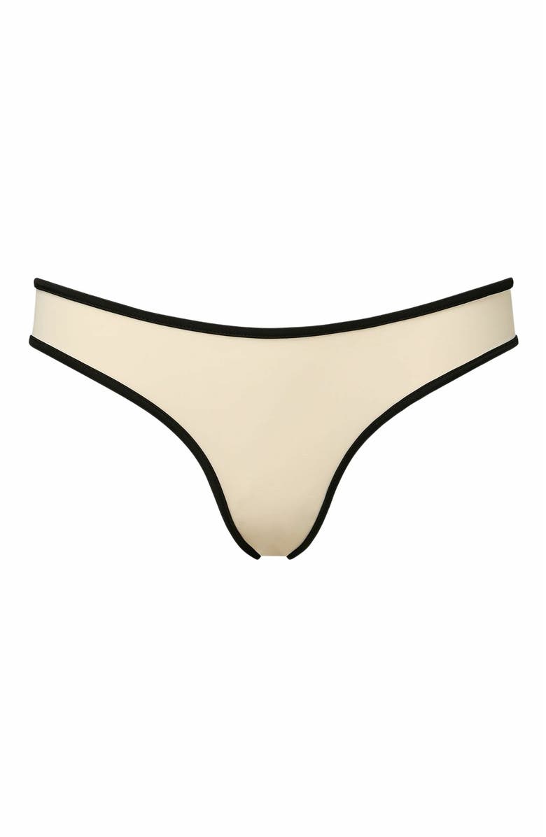 Onia Milly Bikini Bottom, Alternate, color, Egret/Black