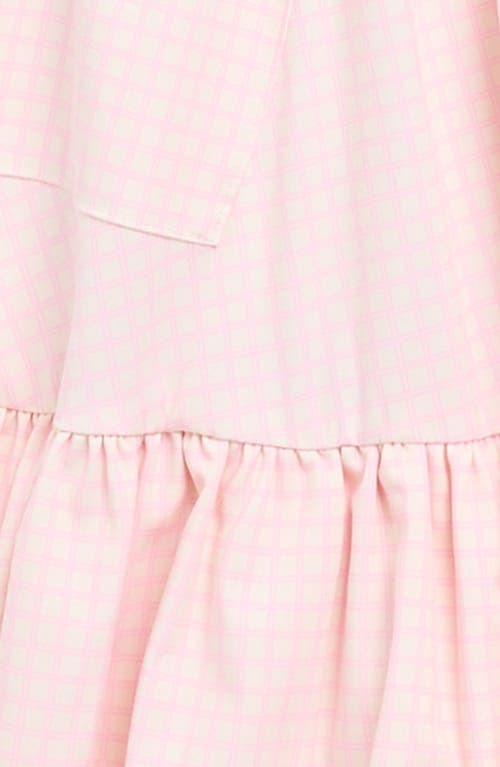 Tiny Tribe Kids' Plaid High-low Skirt In Pink