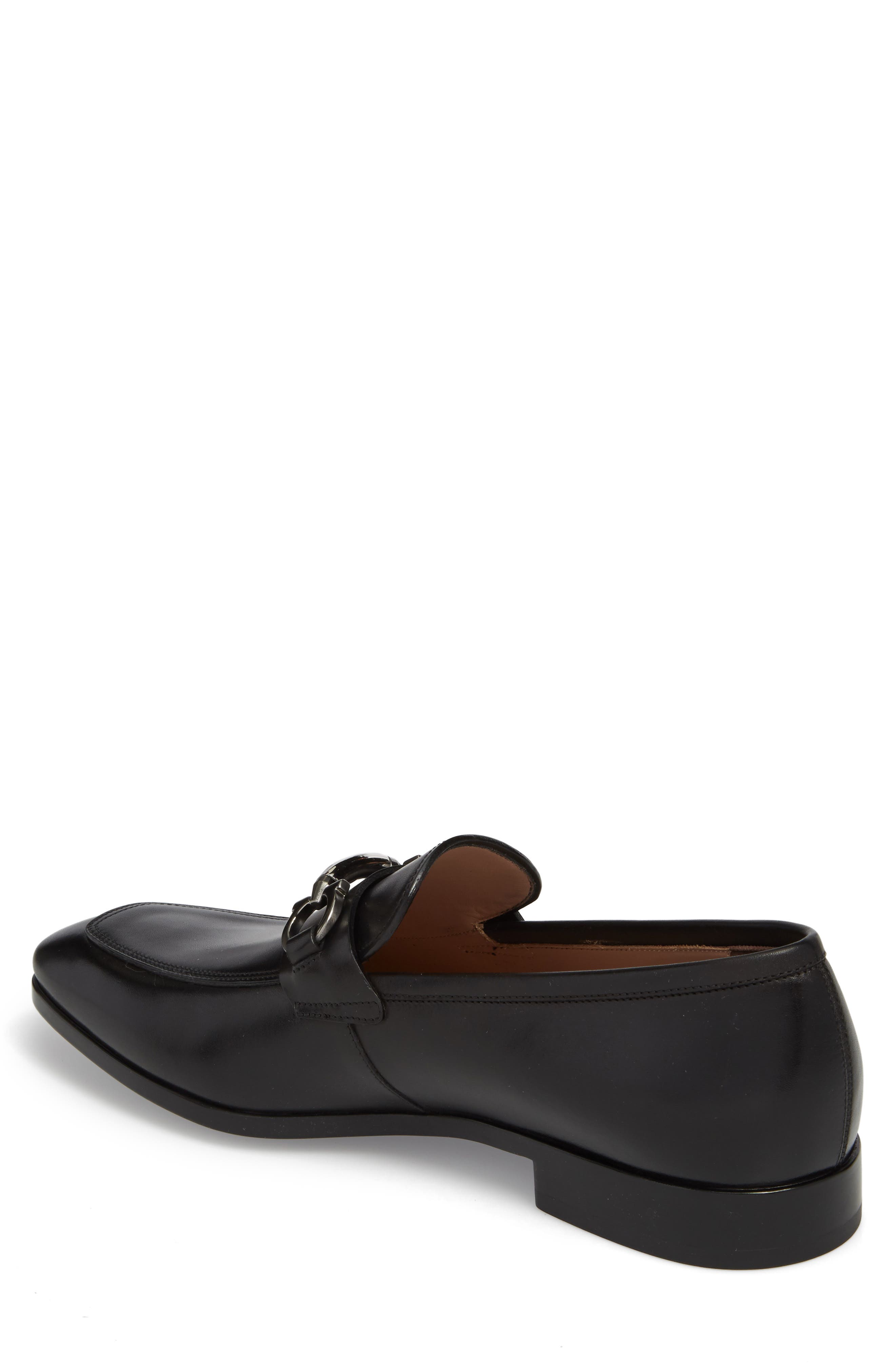 Salvatore Ferragamo Benford Rounded Bit Loafer, Alternate, color, NERO LEATHER