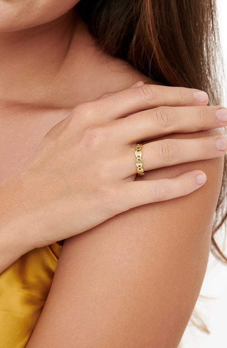 DEVATA Mariner Anchor Band Ring, Alternate, color, Gold