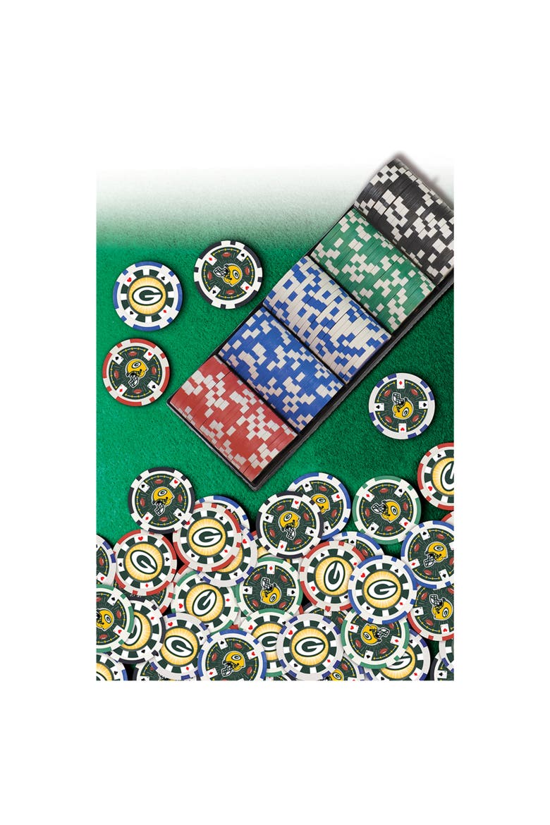 Green Bay Packers 100 Piece Poker Chips, Alternate, color, Multicolor