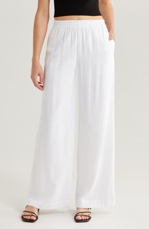 Pull-On Wide Leg Pants