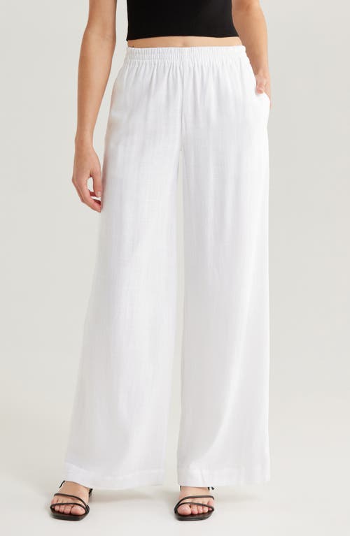 1.STATE Pull-On Wide Leg Pants in Ultra White 
