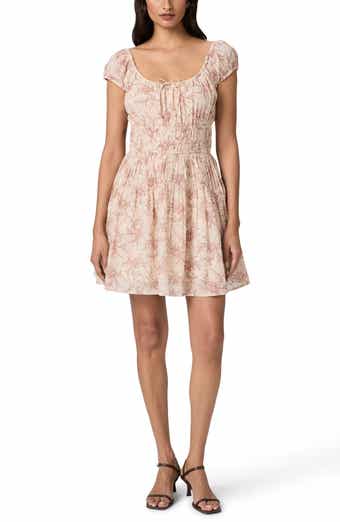 Rosewood Shirred Bodice Cotton Mini Sundress