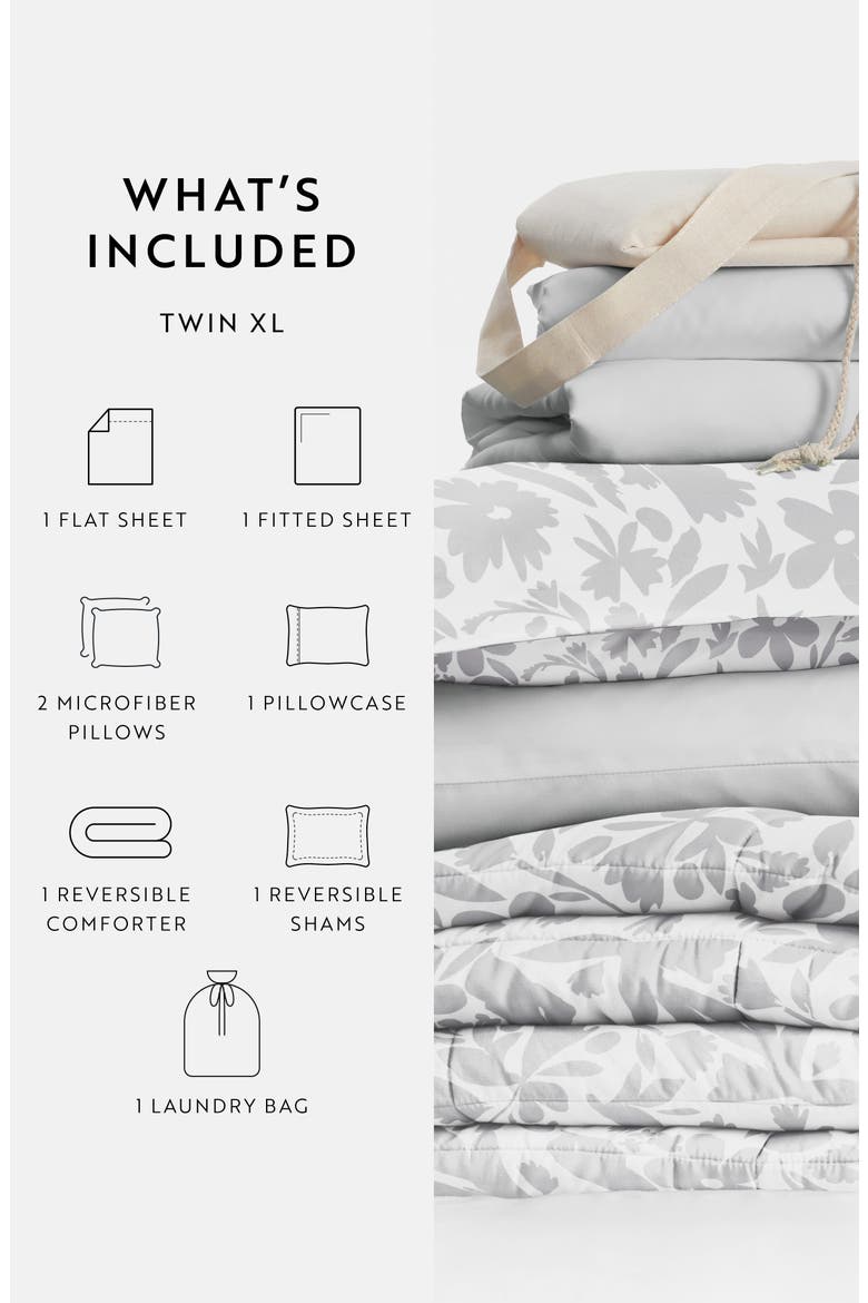 Ultimate College Essentials Bedding Bundle., Alternate, color, PASTEL GRAY
