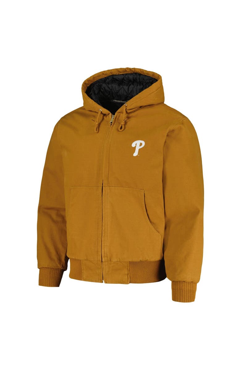 DUNBROOKE Men's Dunbrooke Brown Philadelphia Phillies Dakota Work Full-Zip Hoodie Jacket, Alternate, color, Brown