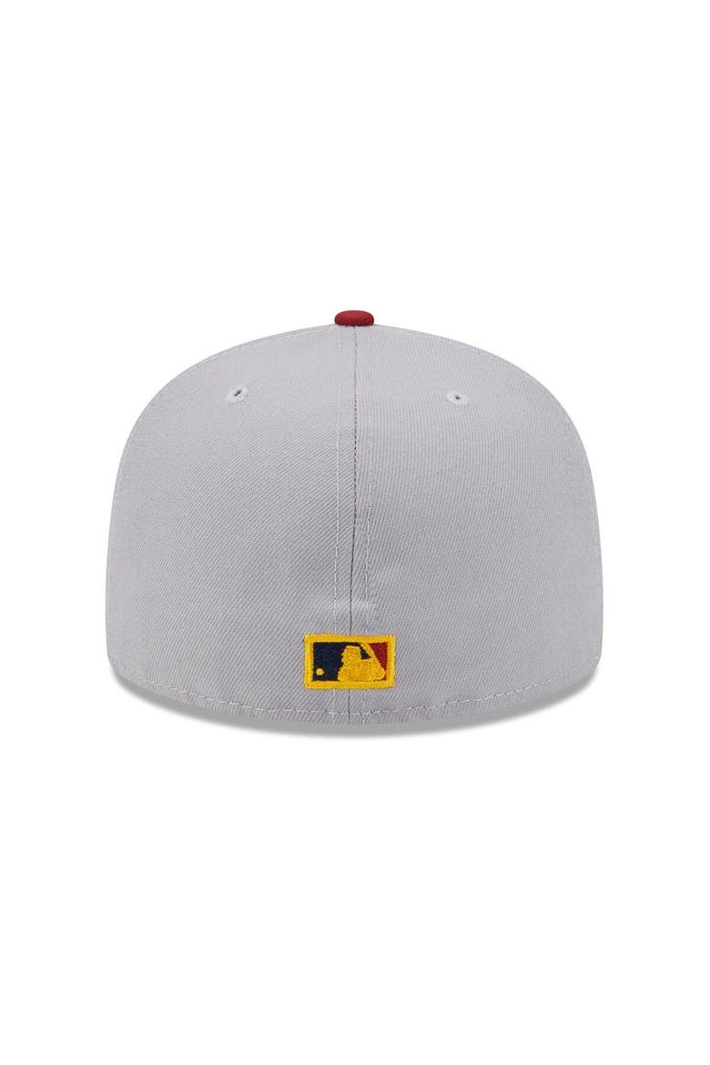 Men's New Era Gray/Red New York Yankees World Series Champions Navy Undervisor 59FIFTY Fitted Hat, Alternate, color, Gray