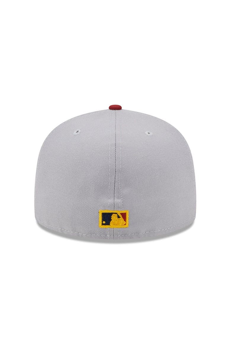 New Era Men's New Era Gray/Red New York Yankees World Series Champions Navy Undervisor 59FIFTY Fitted Hat, Alternate, color, Gray