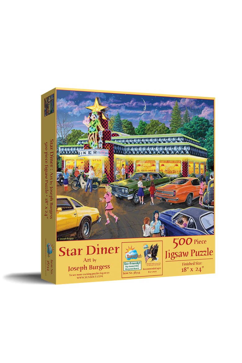 Star Diner 500 piece Jigsaw Puzzle for Adults, Main, color, Multicolor