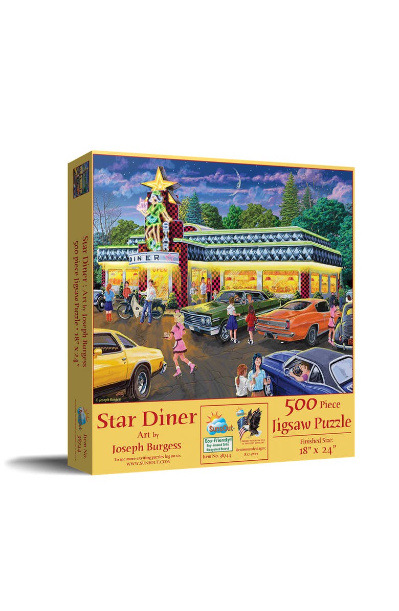 Sunsout Star Diner 500 piece Jigsaw Puzzle for Adults, Main, color, Multicolor