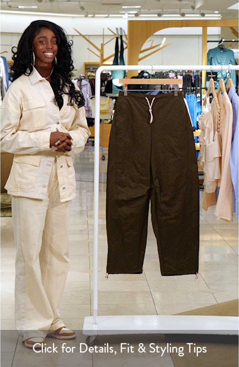 Drawcord Barrel Leg Pants, sales video thumbnail