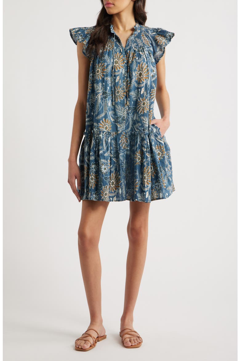 Lydia Floral Organic Cotton Babydoll Dress, Main, color, MAGNOLIA FLORAL