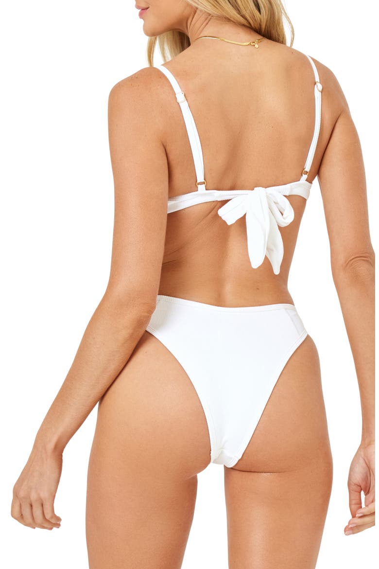 Dominic Bitsy Bikini Bottoms, Alternate, color, WHITE