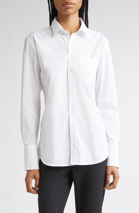 Tab Detail Button-Up Shirt