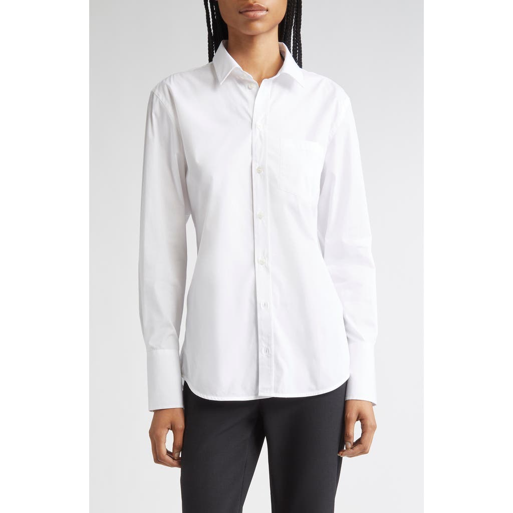 Victoria Beckham Tab Detail Button-up Shirt In White