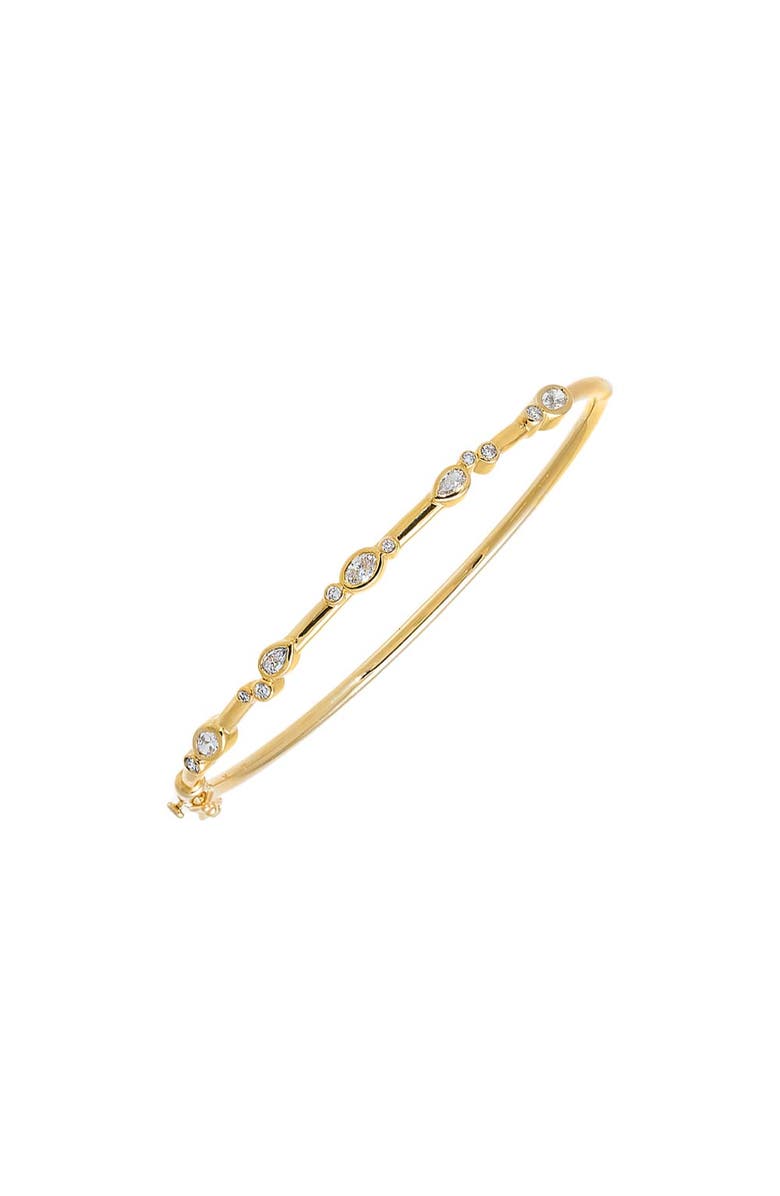 BY ADINA EDEN Lab Grown Diamond Round Bezel Bubbles Bangle Bracelet 14K, Main, color, 14K Gold