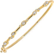 BY ADINA EDEN Lab Grown Diamond Round Bezel Bubbles Bangle Bracelet 14K
