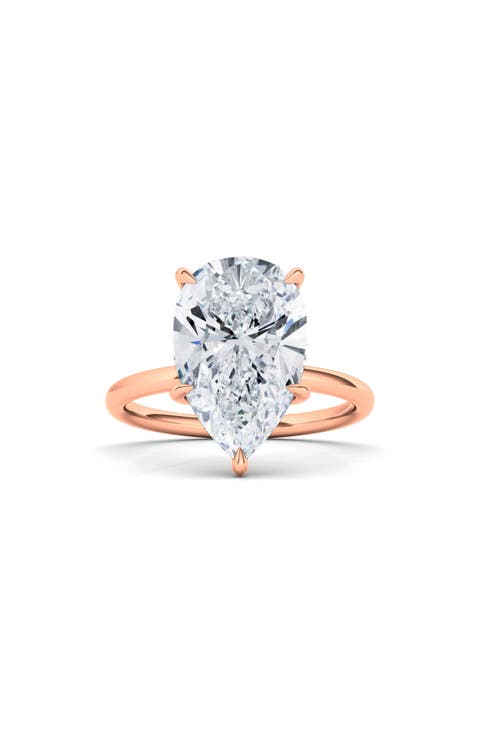 Pear Cut Lab Grown Diamond Ring